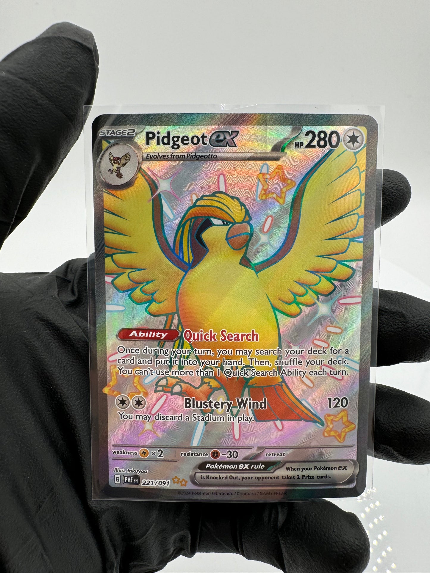 Pokémon Paldean Fates - Shiny Pidgeot EX Full Art